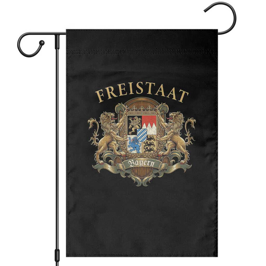 Bavarian Pride Garden Flag Freistaat Bayern Golden Lion Coat Of Arms - Wonder Print Shop