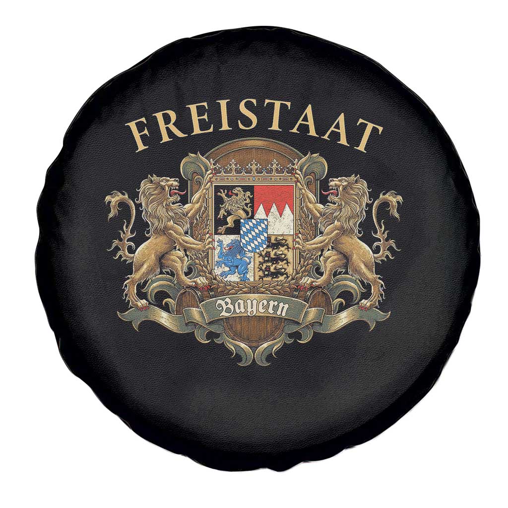 Bavarian Pride Spare Tire Cover Freistaat Bayern Golden Lion Coat Of Arms - Wonder Print Shop