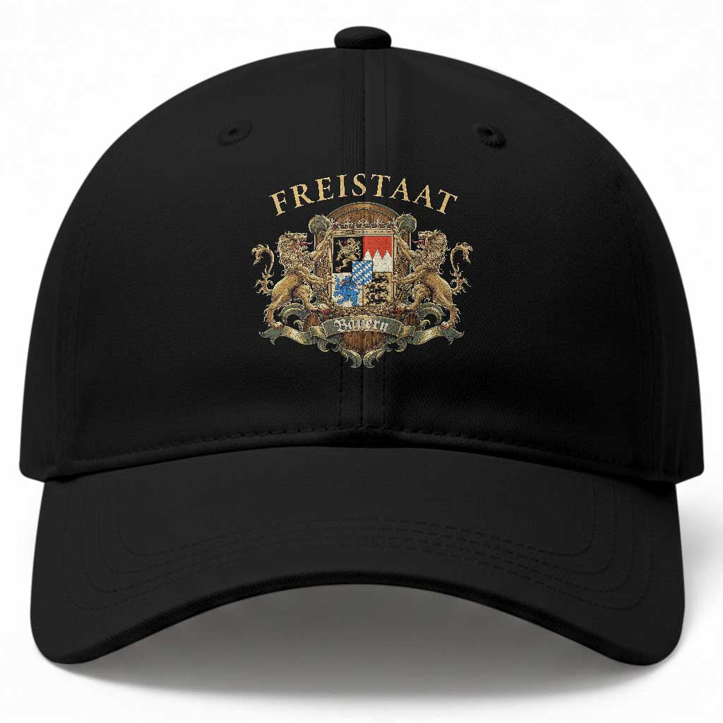 Bavarian Pride Baseball Cap Freistaat Bayern Golden Lion Coat Of Arms