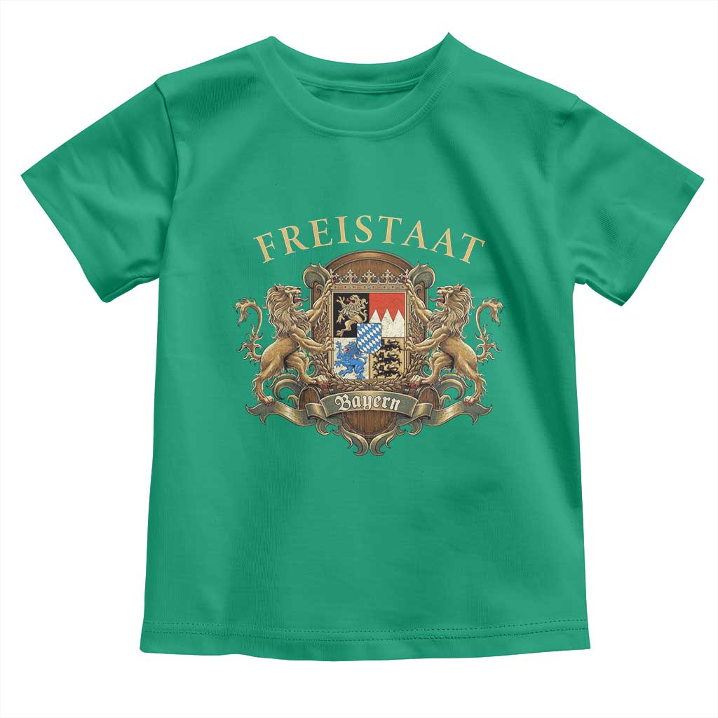 Bavarian Pride Toddler T Shirt Freistaat Bayern Golden Lion Coat Of Arms - Wonder Print Shop