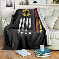 Patriotic Bundesadler Vintage German American Flag Throw Blanket Germany Heritage Pride - Wonder Print Shop