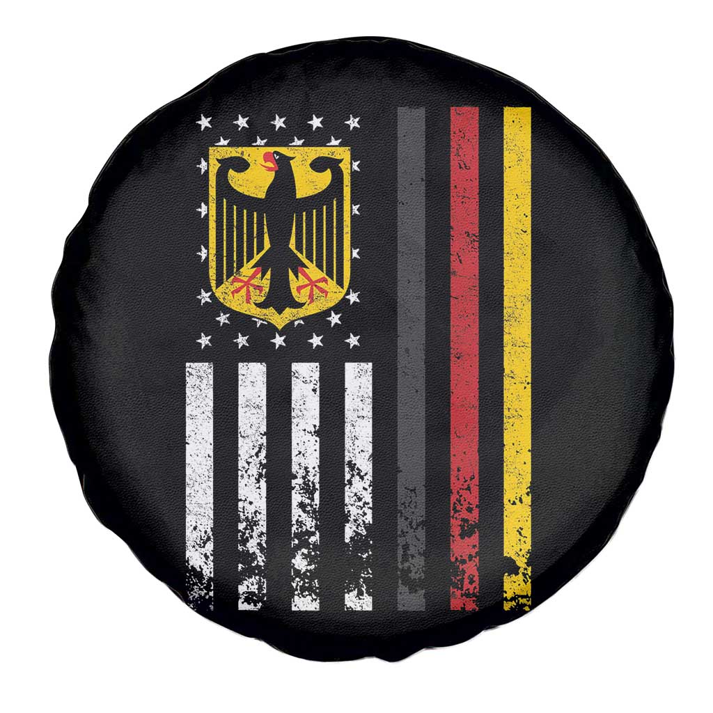 Patriotic Bundesadler Vintage German American Flag Spare Tire Cover Germany Heritage Pride - Wonder Print Shop