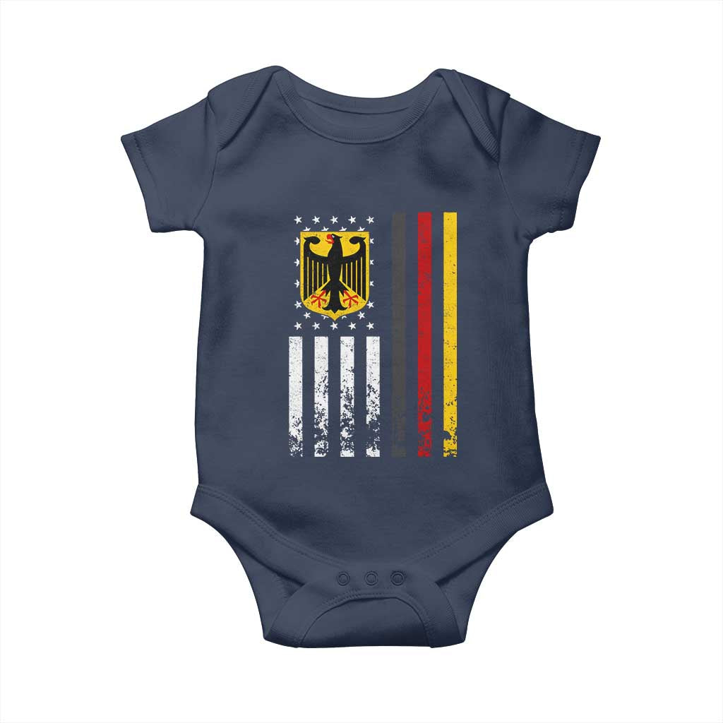 Patriotic Bundesadler Vintage German American Flag Baby Onesie Germany Heritage Pride - Wonder Print Shop
