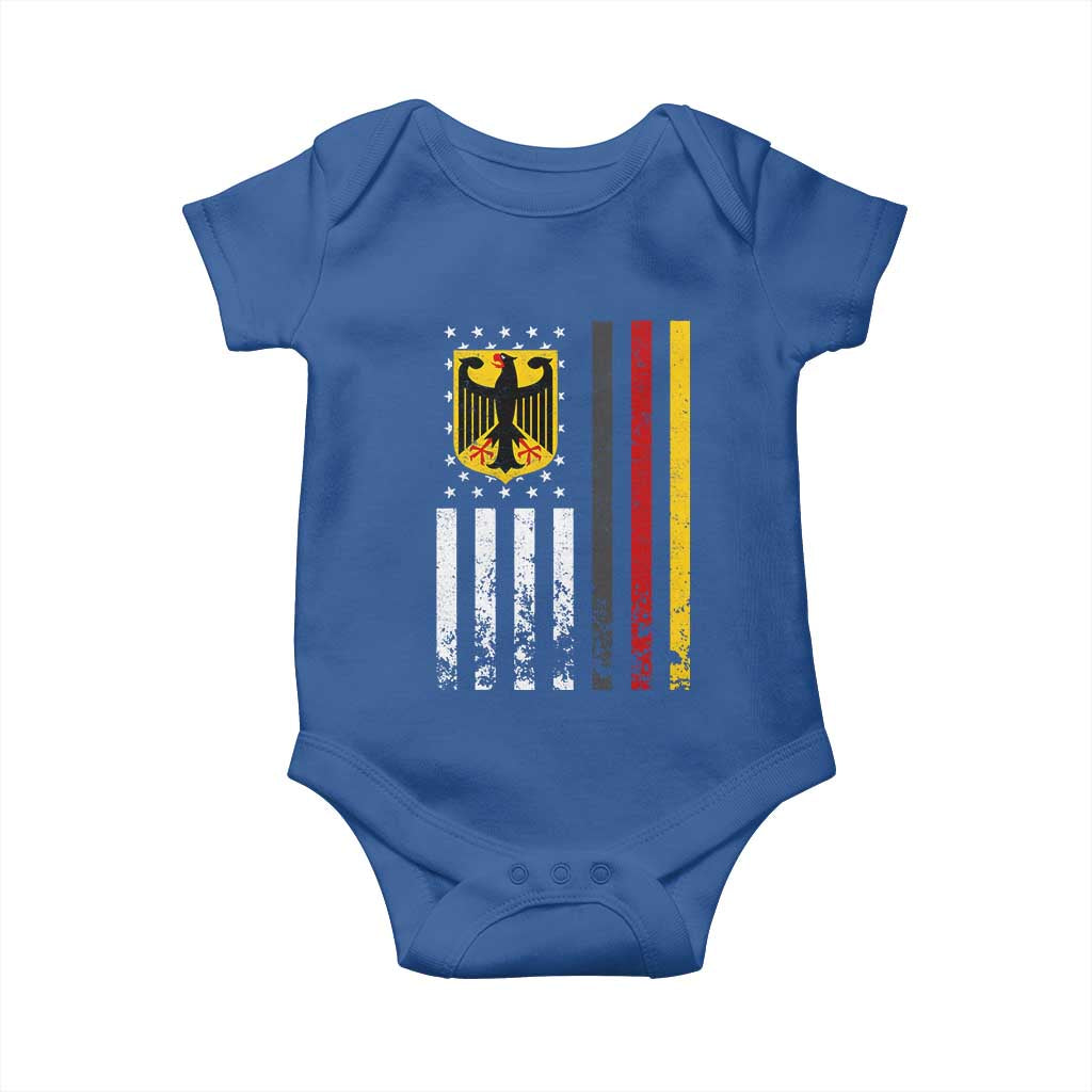 Patriotic Bundesadler Vintage German American Flag Baby Onesie Germany Heritage Pride - Wonder Print Shop