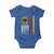 Patriotic Bundesadler Vintage German American Flag Baby Onesie Germany Heritage Pride - Wonder Print Shop