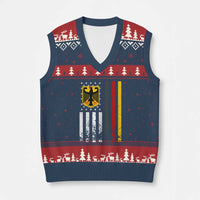 Patriotic Bundesadler Vintage German American Flag V-Neck Knit Sweater Vest Germany Heritage Pride - Wonder Print Shop