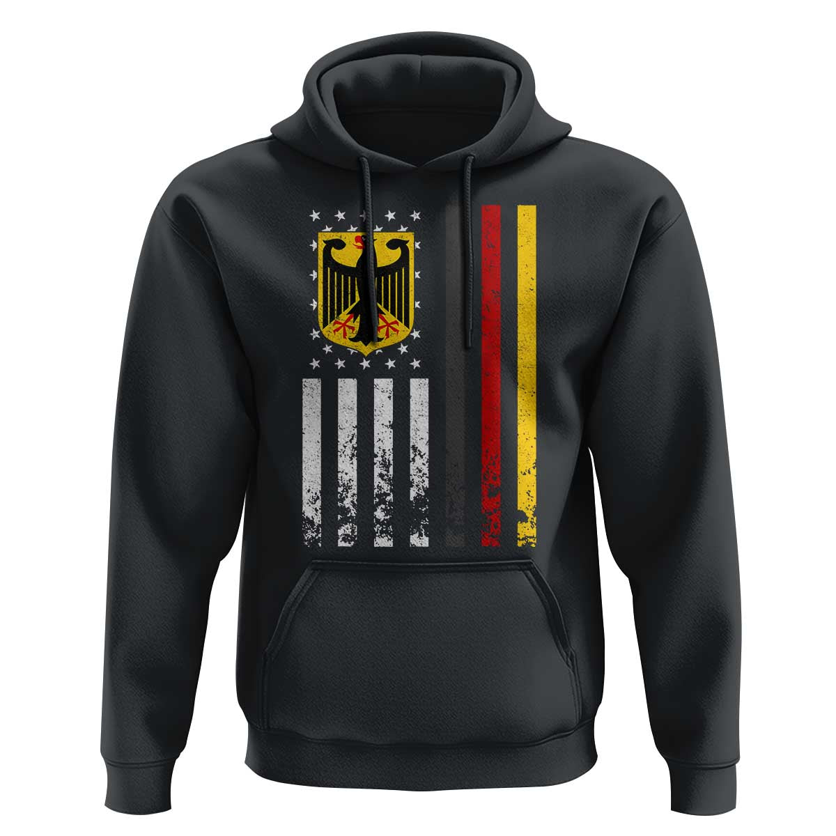 Patriotic Bundesadler Vintage German American Flag Hoodie Germany Heritage Pride - Wonder Print Shop