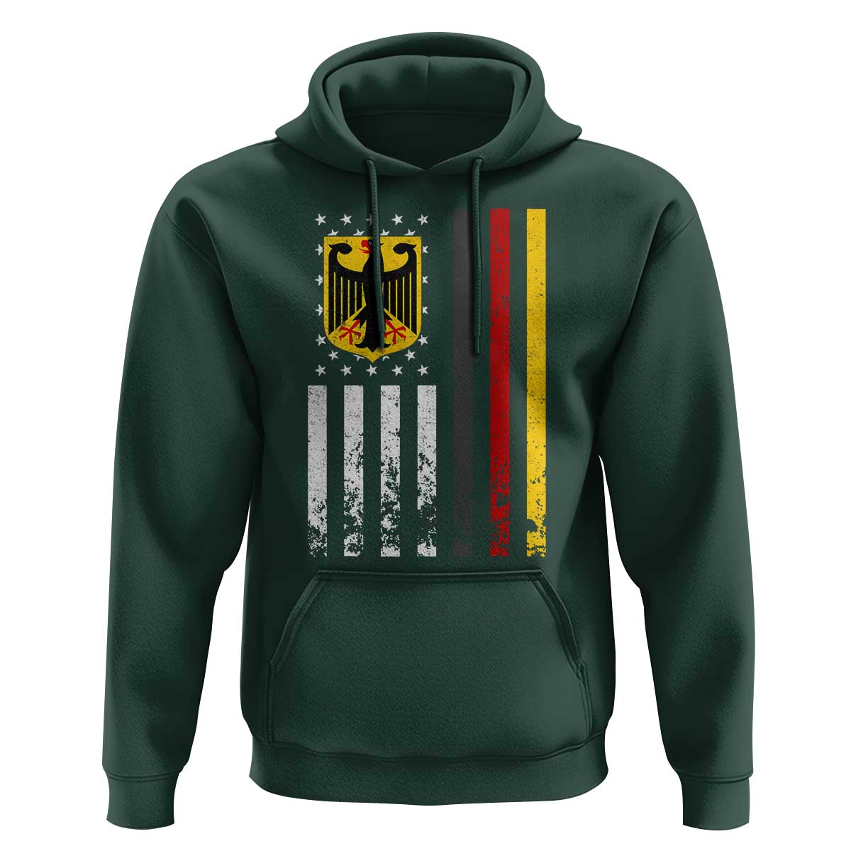 Patriotic Bundesadler Vintage German American Flag Hoodie Germany Heritage Pride - Wonder Print Shop