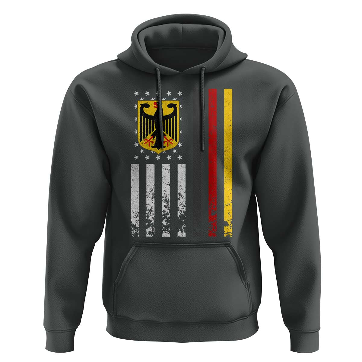 Patriotic Bundesadler Vintage German American Flag Hoodie Germany Heritage Pride - Wonder Print Shop