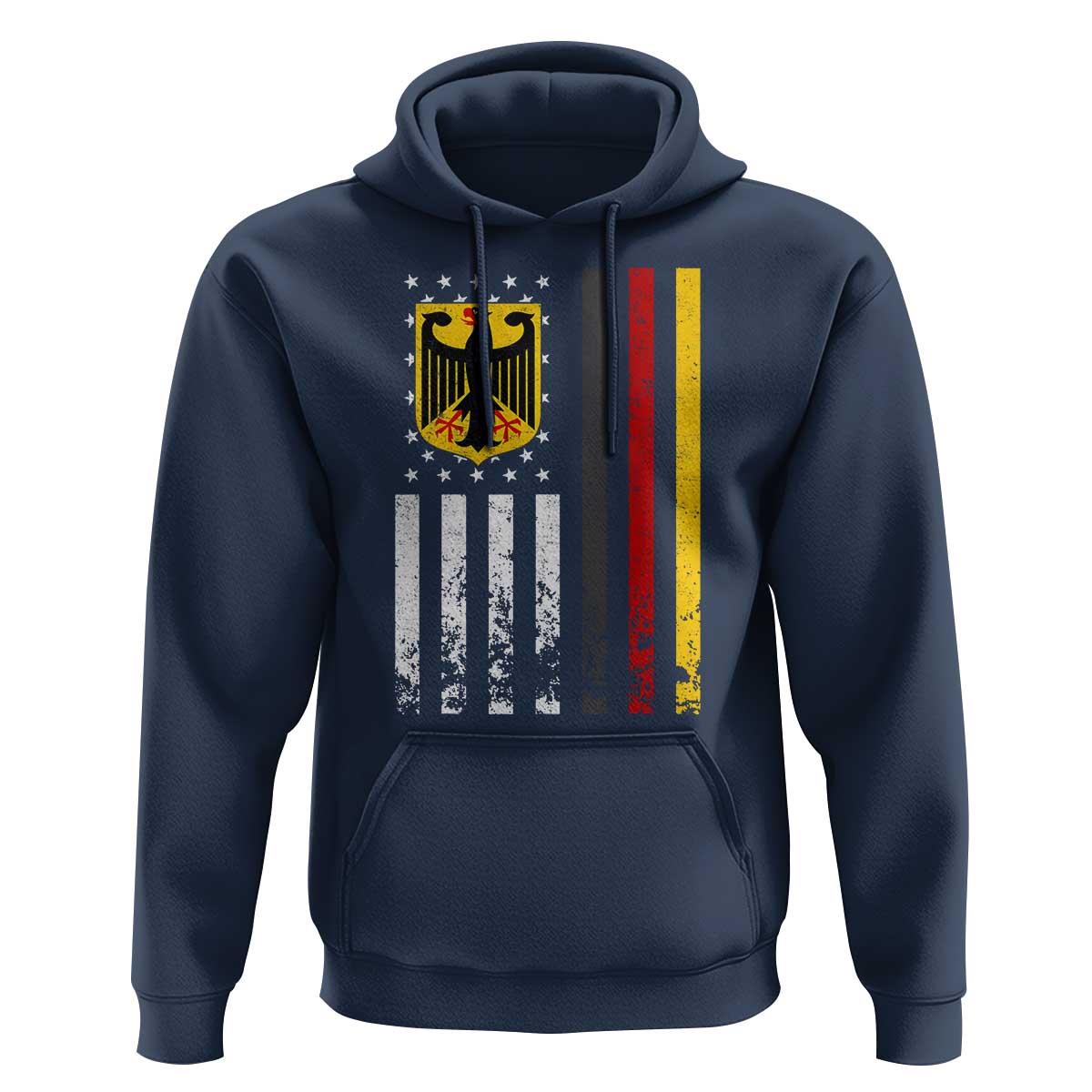Patriotic Bundesadler Vintage German American Flag Hoodie Germany Heritage Pride - Wonder Print Shop