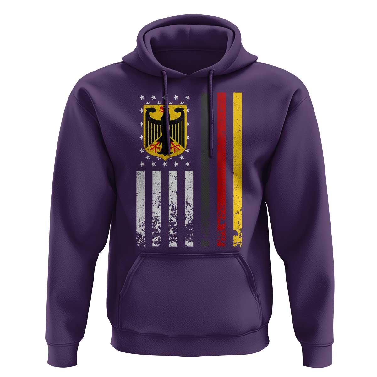 Patriotic Bundesadler Vintage German American Flag Hoodie Germany Heritage Pride - Wonder Print Shop