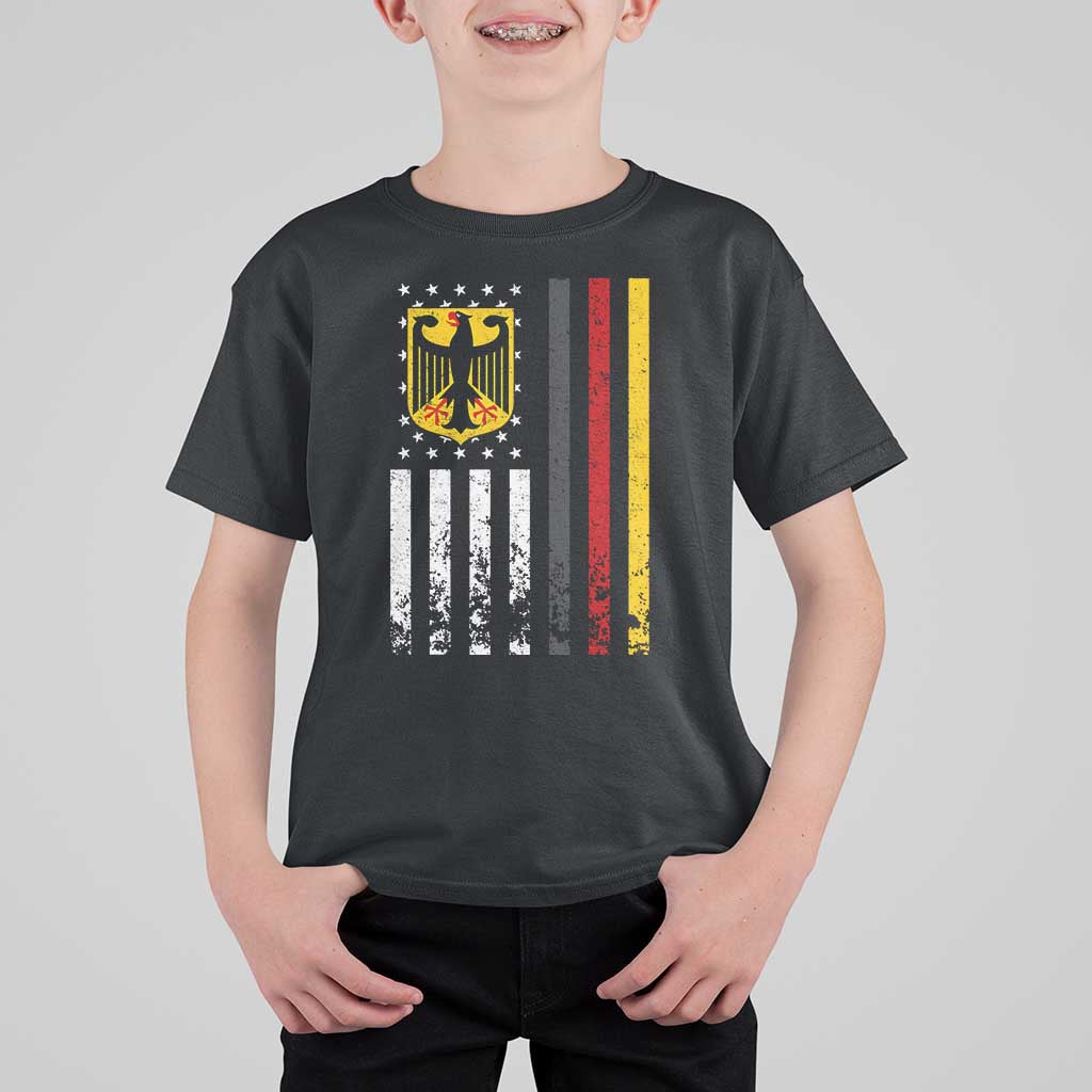Patriotic Bundesadler Vintage German American Flag T Shirt For Kid Germany Heritage Pride - Wonder Print Shop