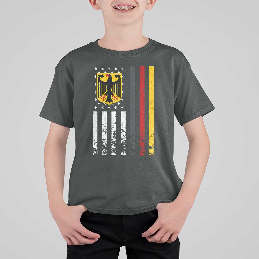 Patriotic Bundesadler Vintage German American Flag T Shirt For Kid Germany Heritage Pride - Wonder Print Shop