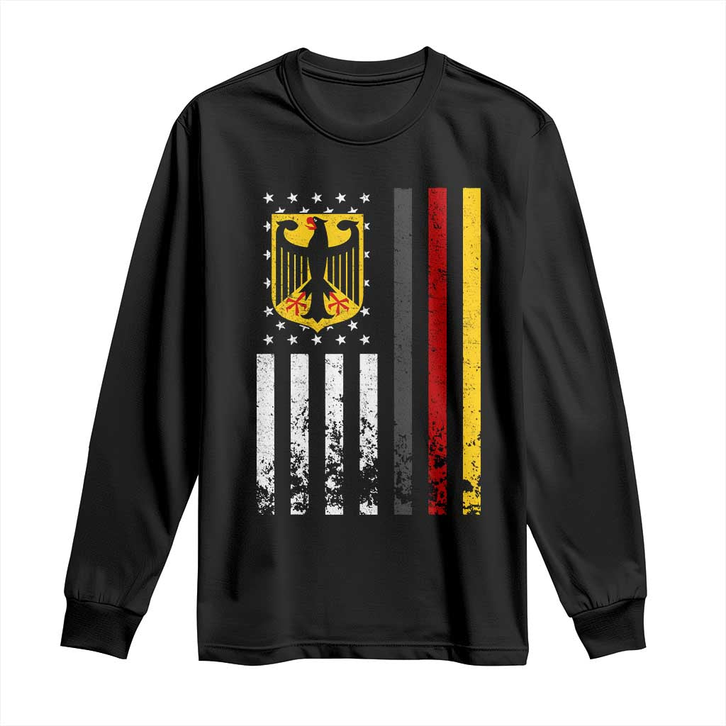 Patriotic Bundesadler Vintage German American Flag Long Sleeve Shirt Germany Heritage Pride - Wonder Print Shop