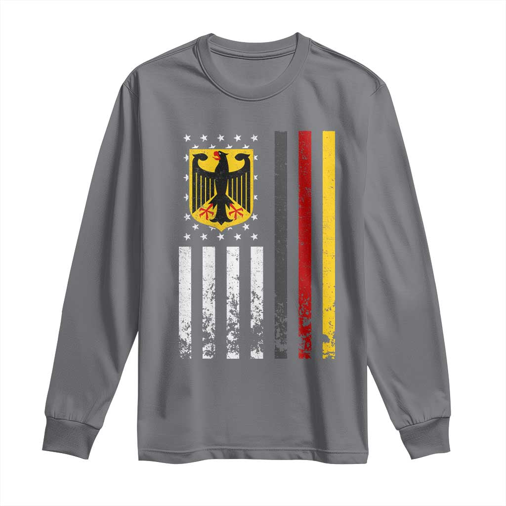 Patriotic Bundesadler Vintage German American Flag Long Sleeve Shirt Germany Heritage Pride - Wonder Print Shop