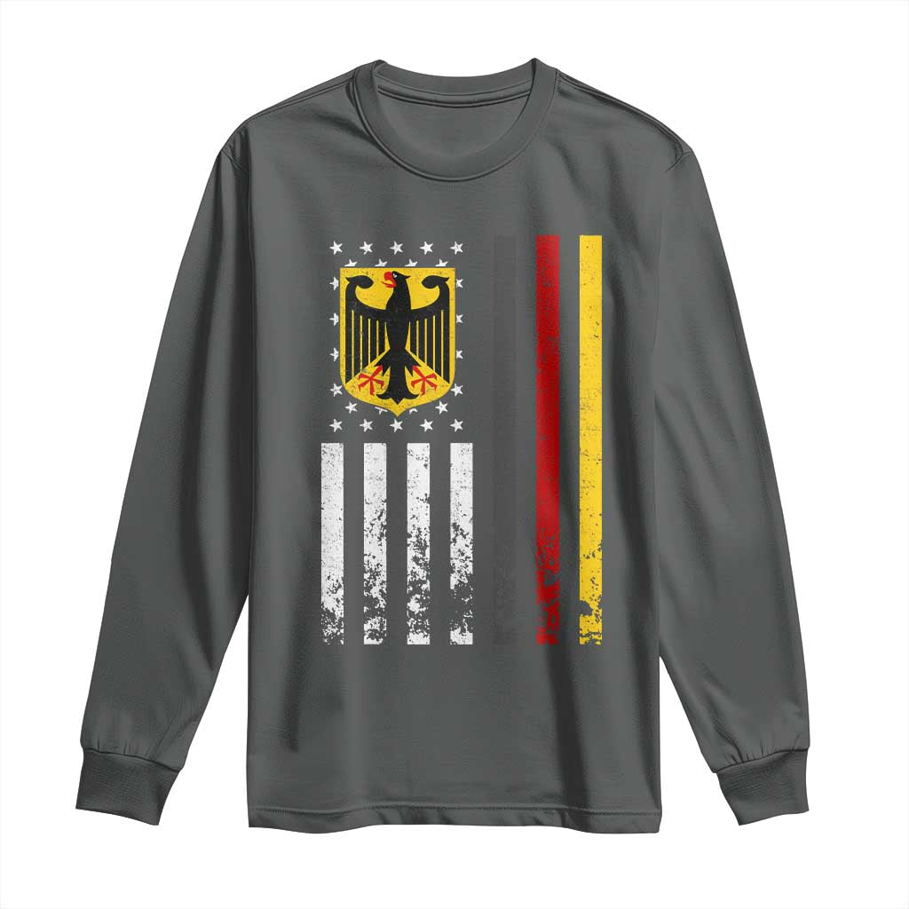 Patriotic Bundesadler Vintage German American Flag Long Sleeve Shirt Germany Heritage Pride - Wonder Print Shop