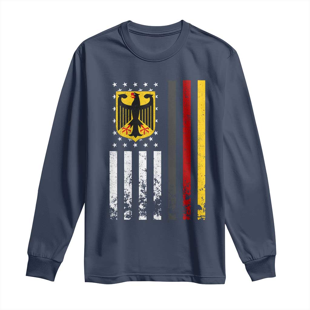 Patriotic Bundesadler Vintage German American Flag Long Sleeve Shirt Germany Heritage Pride - Wonder Print Shop