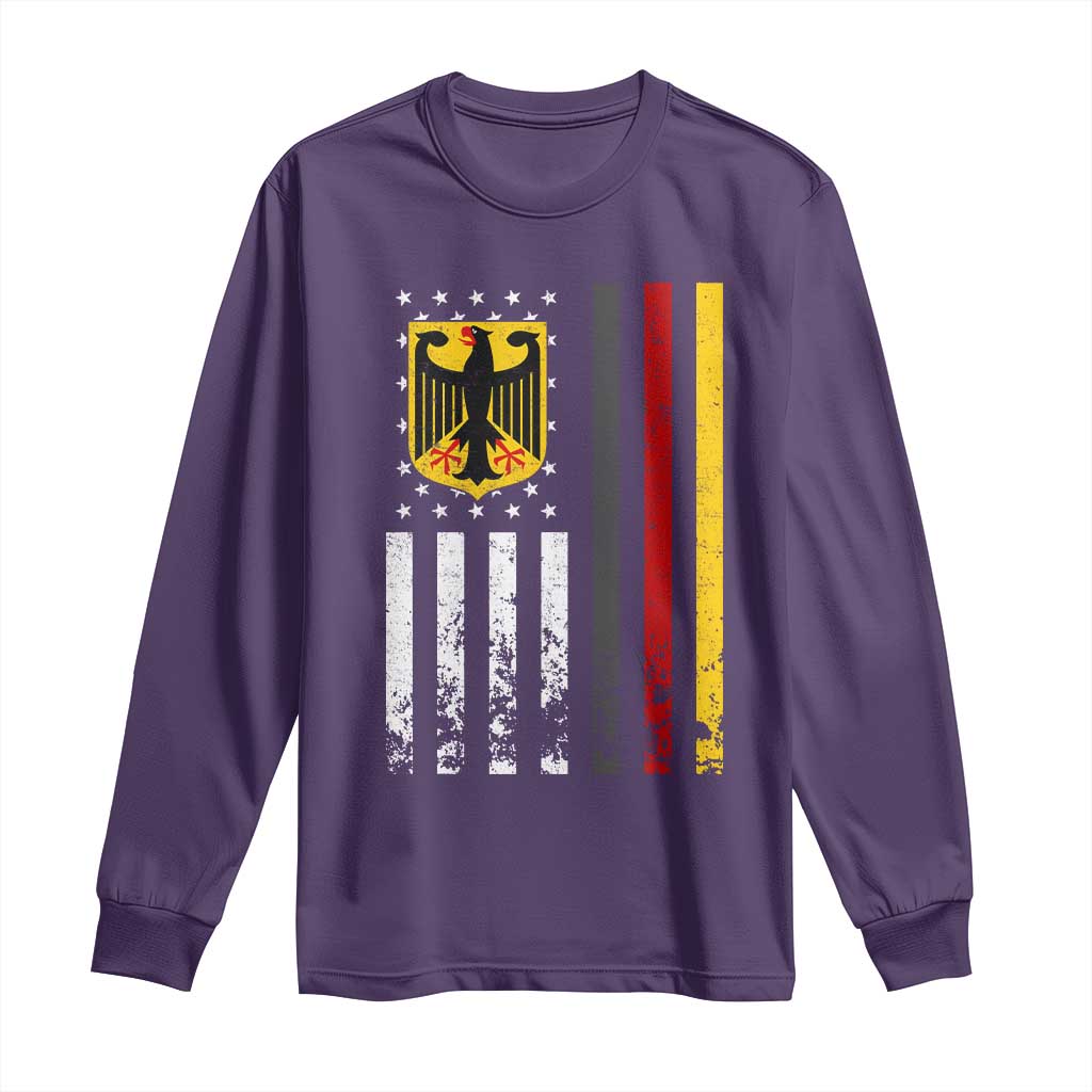 Patriotic Bundesadler Vintage German American Flag Long Sleeve Shirt Germany Heritage Pride - Wonder Print Shop