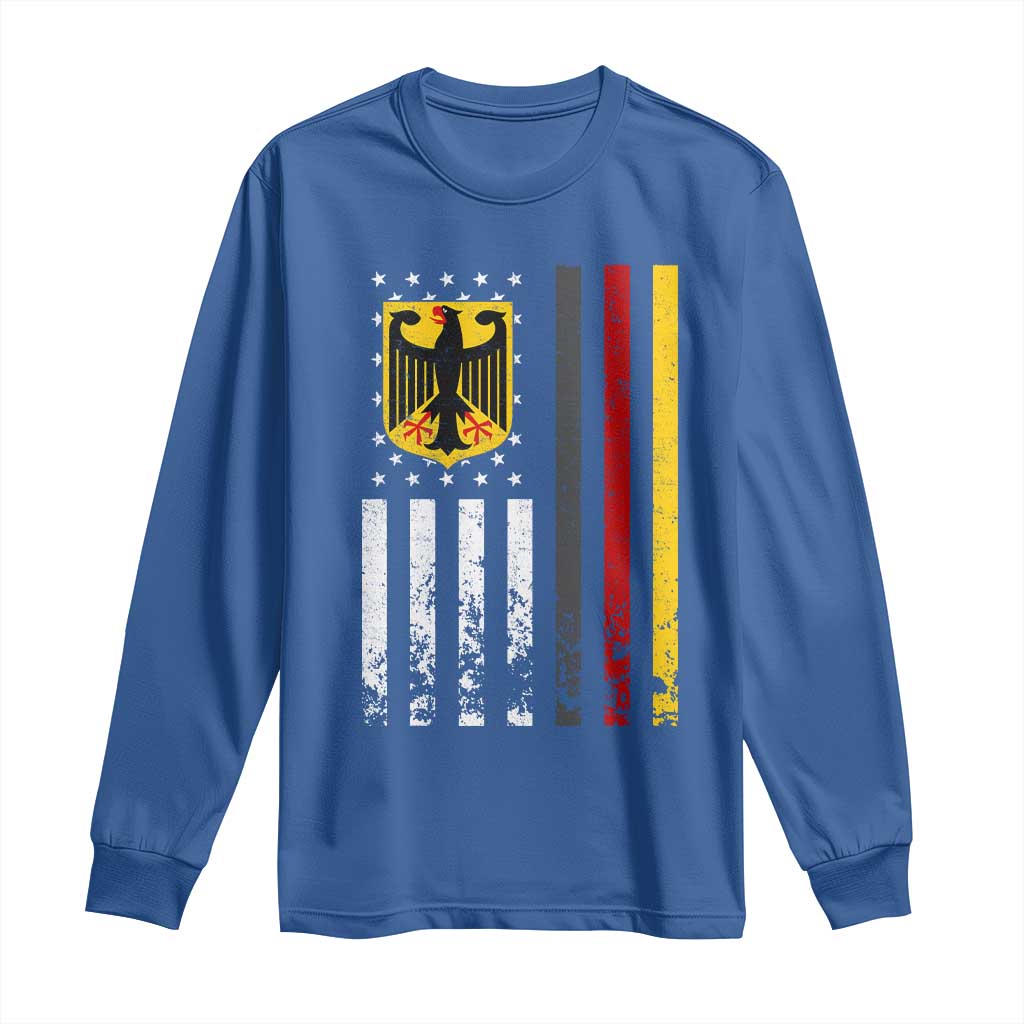 Patriotic Bundesadler Vintage German American Flag Long Sleeve Shirt Germany Heritage Pride - Wonder Print Shop