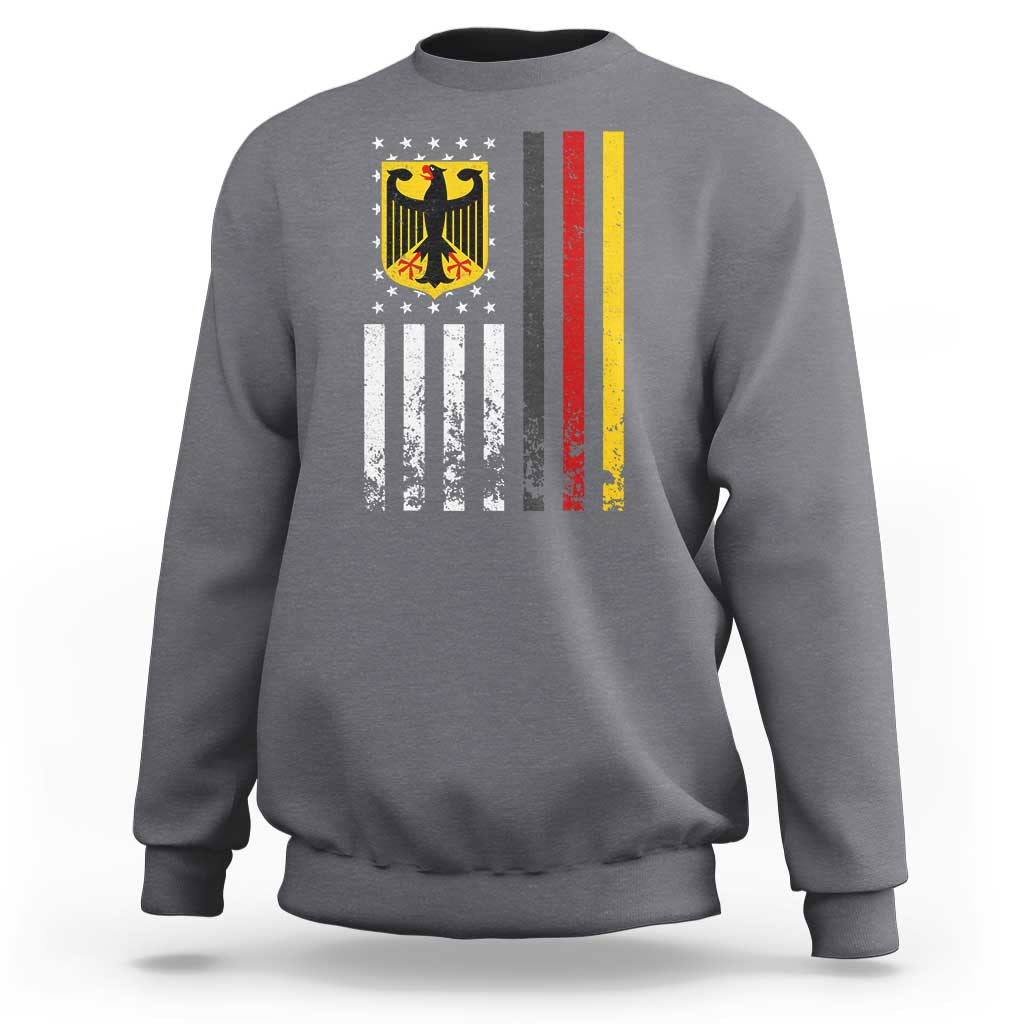 Patriotic Bundesadler Vintage German American Flag Sweatshirt Germany Heritage Pride - Wonder Print Shop