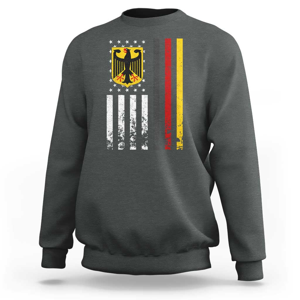Patriotic Bundesadler Vintage German American Flag Sweatshirt Germany Heritage Pride - Wonder Print Shop