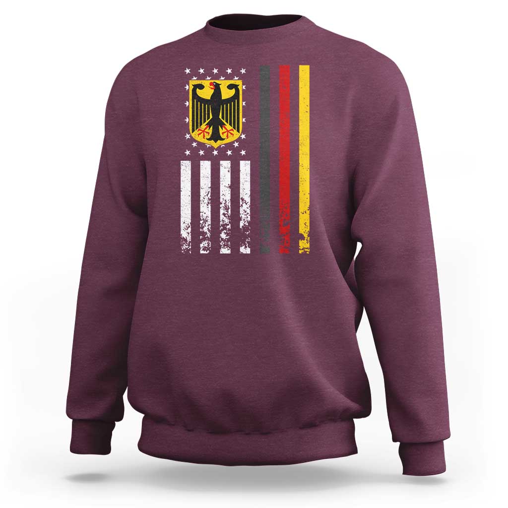 Patriotic Bundesadler Vintage German American Flag Sweatshirt Germany Heritage Pride - Wonder Print Shop