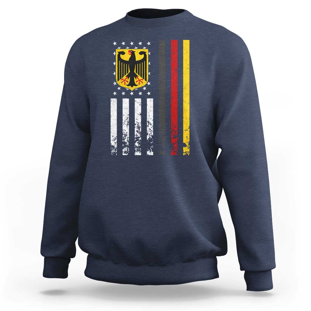 Patriotic Bundesadler Vintage German American Flag Sweatshirt Germany Heritage Pride - Wonder Print Shop