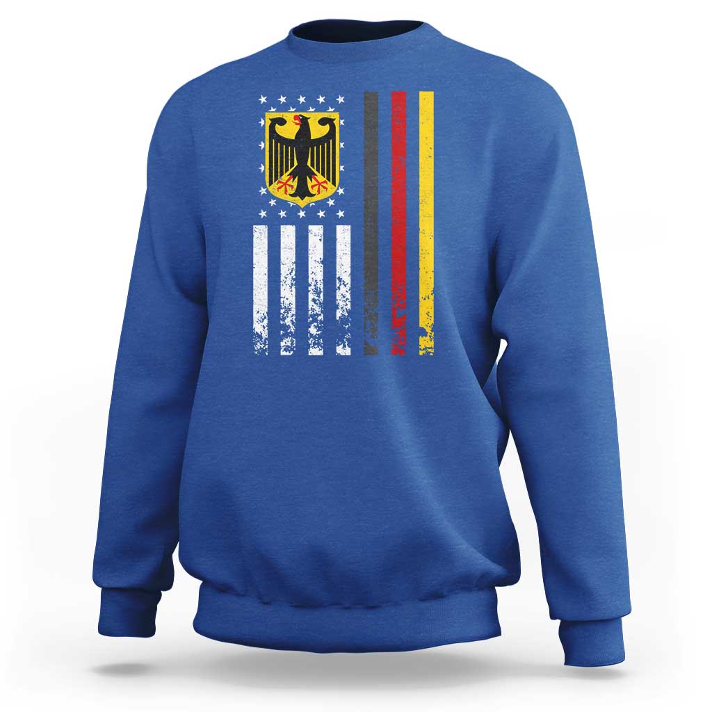 Patriotic Bundesadler Vintage German American Flag Sweatshirt Germany Heritage Pride - Wonder Print Shop