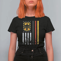 Patriotic Bundesadler Vintage German American Flag T Shirt For Women Germany Heritage Pride - Wonder Print Shop