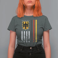 Patriotic Bundesadler Vintage German American Flag T Shirt For Women Germany Heritage Pride - Wonder Print Shop