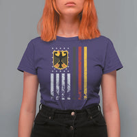 Patriotic Bundesadler Vintage German American Flag T Shirt For Women Germany Heritage Pride - Wonder Print Shop
