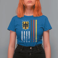 Patriotic Bundesadler Vintage German American Flag T Shirt For Women Germany Heritage Pride - Wonder Print Shop