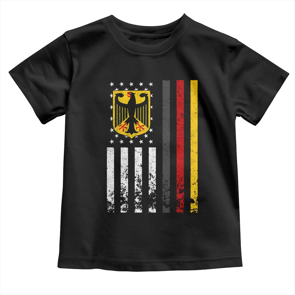Patriotic Bundesadler Vintage German American Flag Toddler T Shirt Germany Heritage Pride - Wonder Print Shop