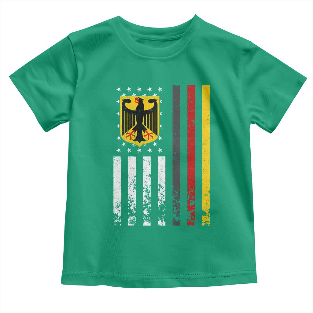 Patriotic Bundesadler Vintage German American Flag Toddler T Shirt Germany Heritage Pride - Wonder Print Shop