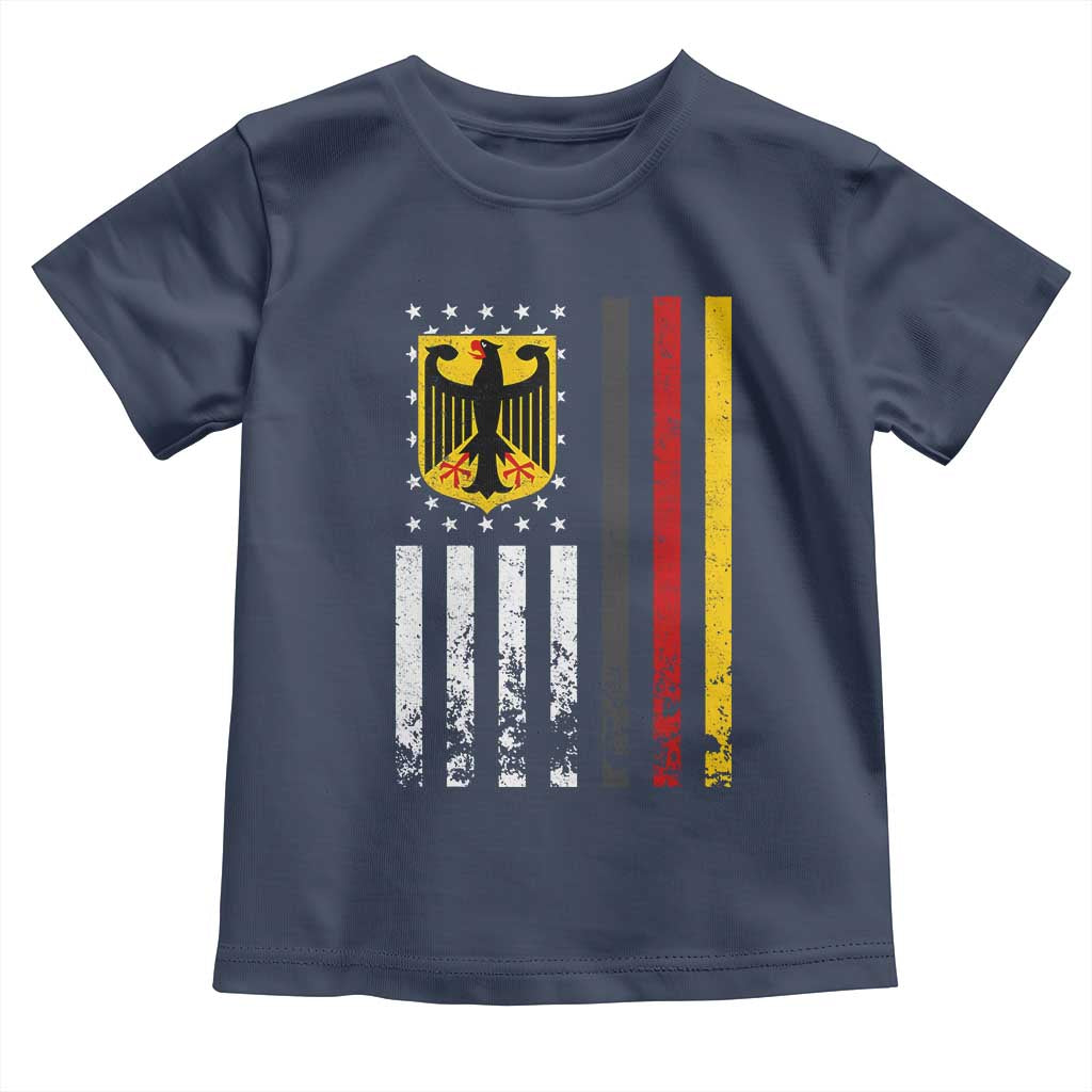 Patriotic Bundesadler Vintage German American Flag Toddler T Shirt Germany Heritage Pride - Wonder Print Shop