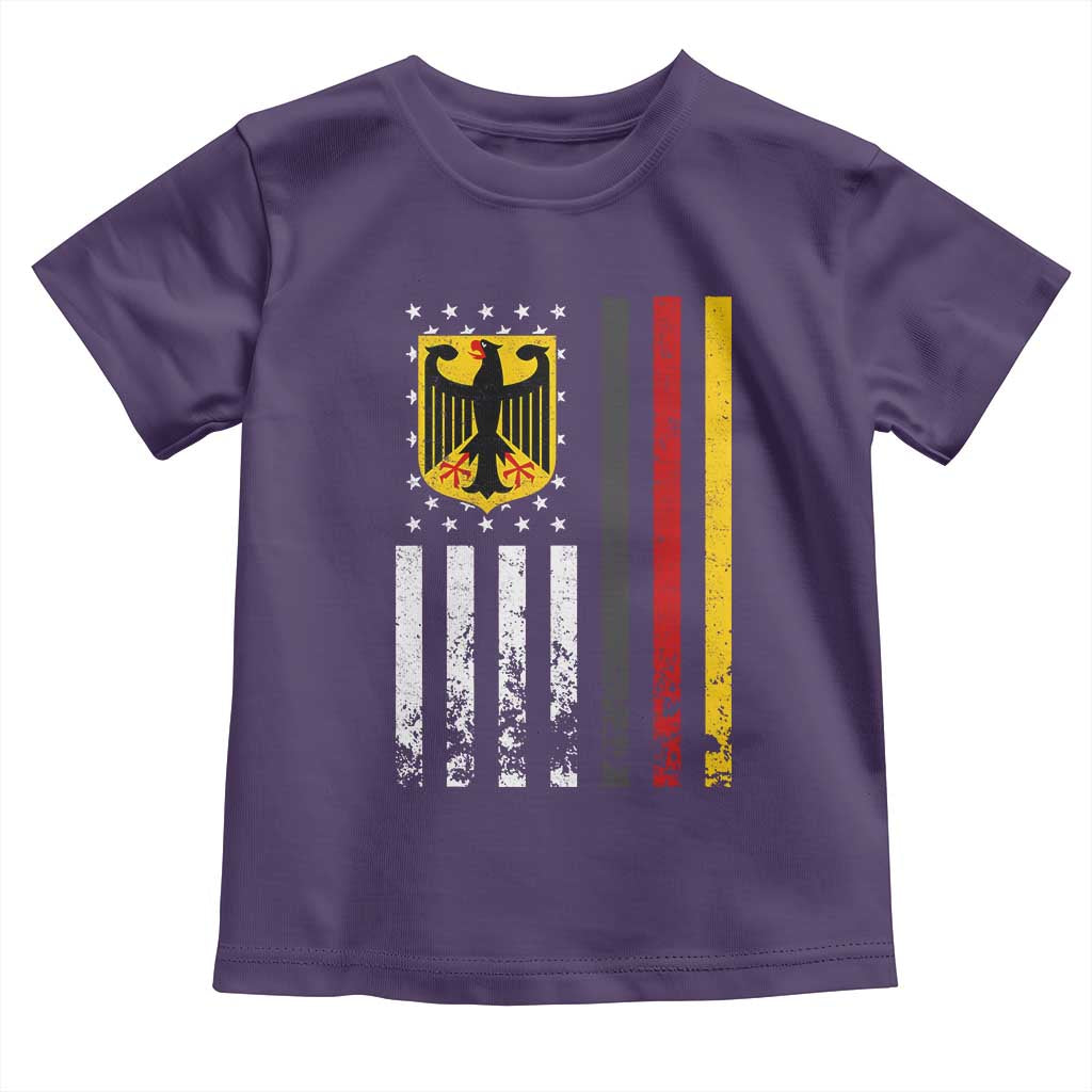 Patriotic Bundesadler Vintage German American Flag Toddler T Shirt Germany Heritage Pride - Wonder Print Shop