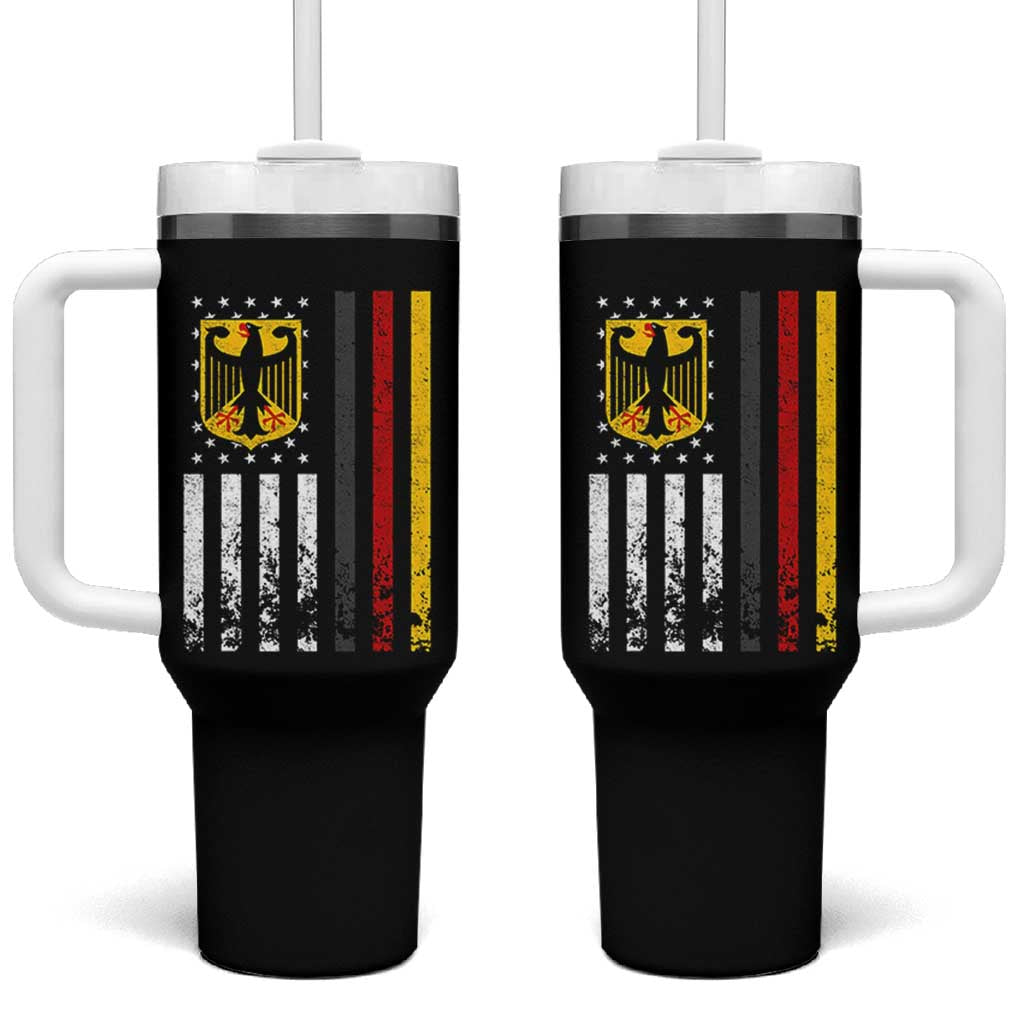 Patriotic Bundesadler Vintage German American Flag Tumbler With Handle Germany Heritage Pride - Wonder Print Shop