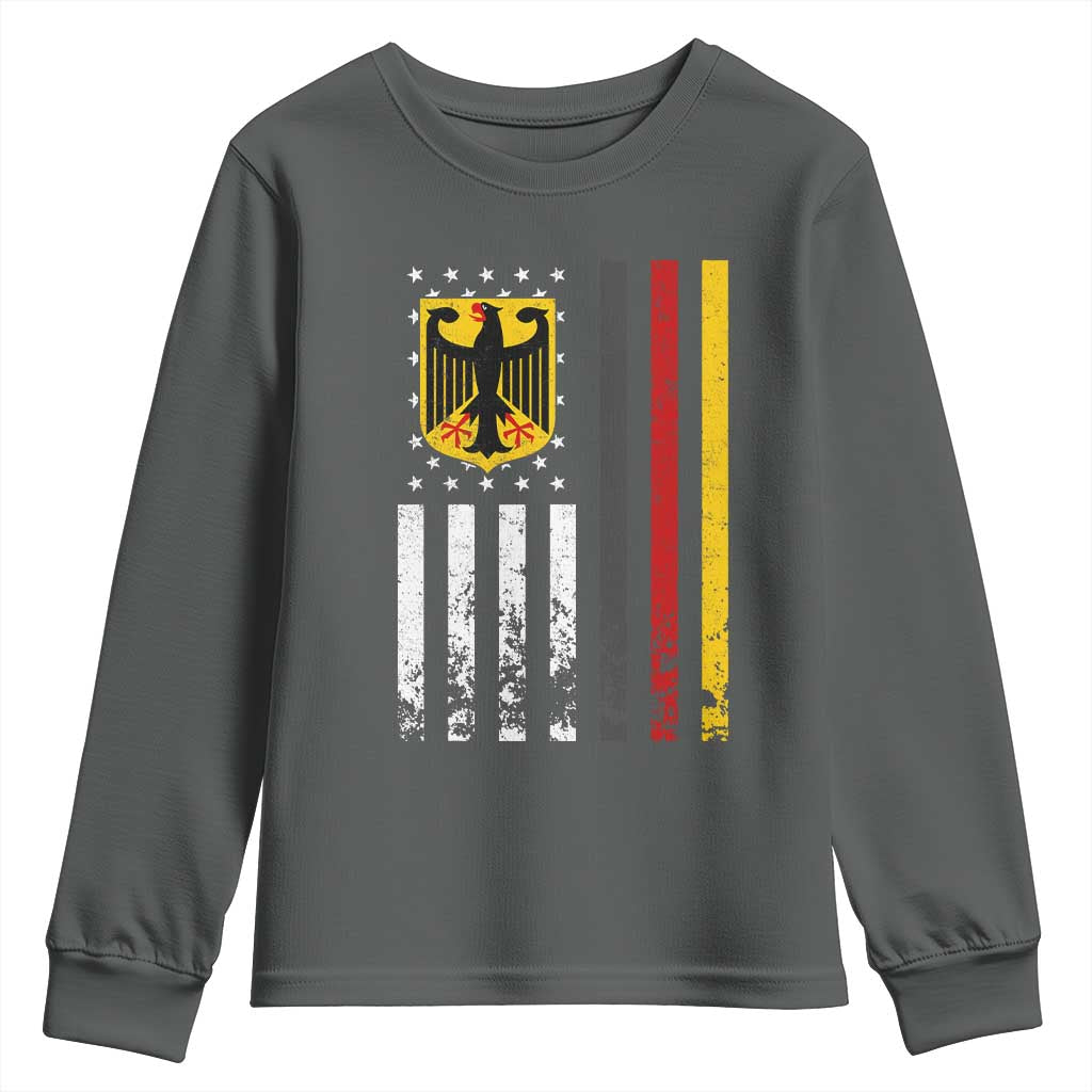 Patriotic Bundesadler Vintage German American Flag Youth Sweatshirt Germany Heritage Pride - Wonder Print Shop