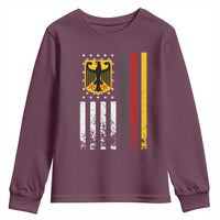 Patriotic Bundesadler Vintage German American Flag Youth Sweatshirt Germany Heritage Pride - Wonder Print Shop