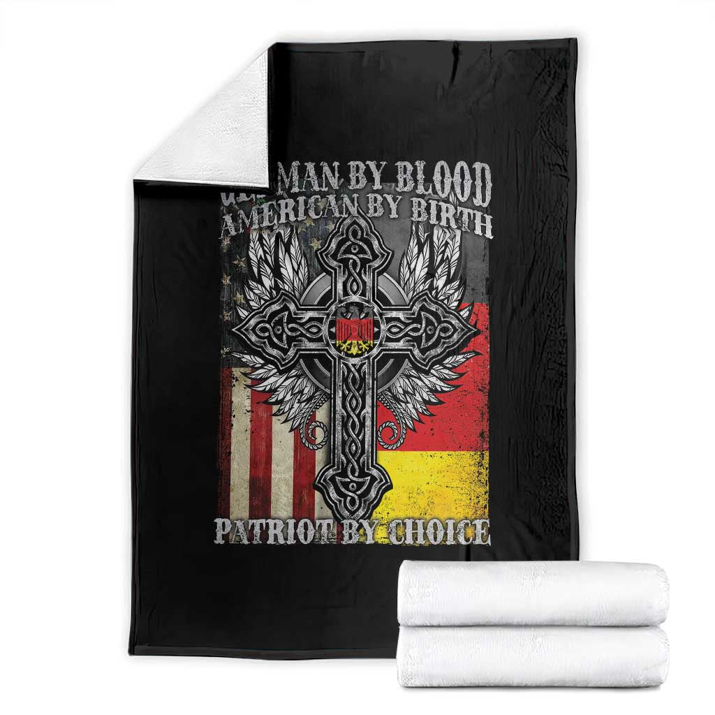 German By Blood American By Birth Patriot By Choice Throw Blanket German Americans - Wonder Print Shop