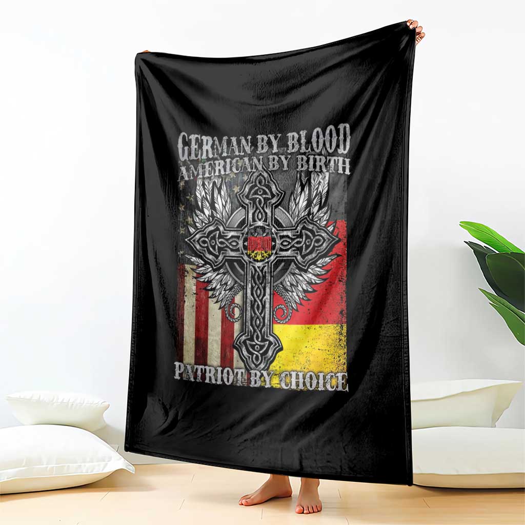 German By Blood American By Birth Patriot By Choice Throw Blanket German Americans - Wonder Print Shop
