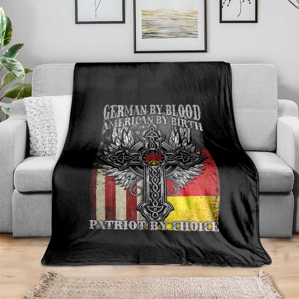 German By Blood American By Birth Patriot By Choice Throw Blanket German Americans - Wonder Print Shop