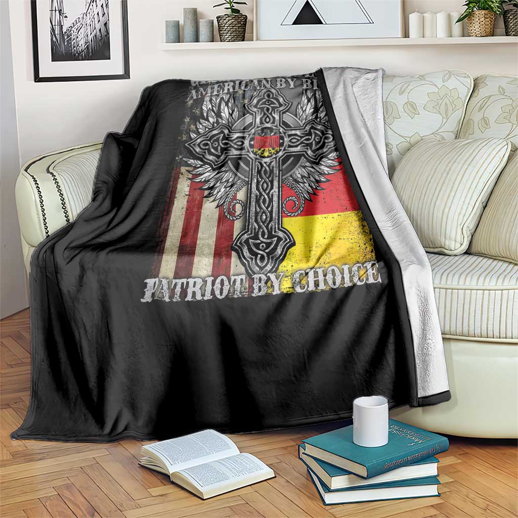 German By Blood American By Birth Patriot By Choice Throw Blanket German Americans - Wonder Print Shop