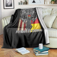 German By Blood American By Birth Patriot By Choice Throw Blanket German Americans - Wonder Print Shop