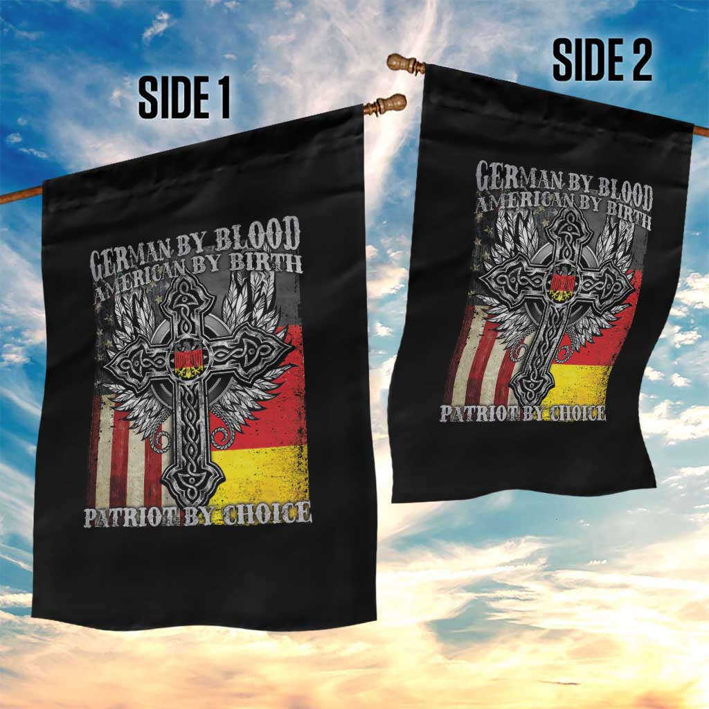 German By Blood American By Birth Patriot By Choice Garden Flag German Americans - Wonder Print Shop