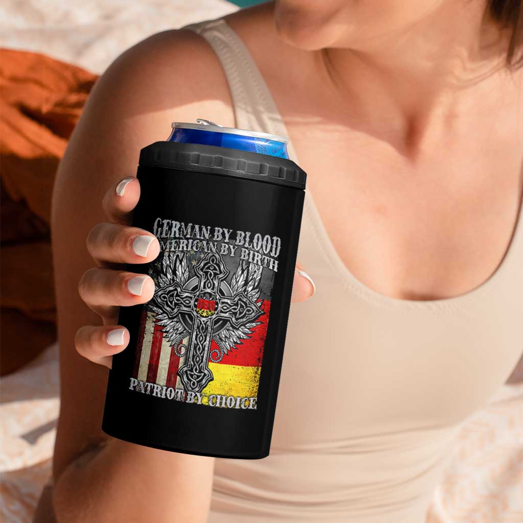 German By Blood American By Birth Patriot By Choice 4 in 1 Can Cooler Tumbler German Americans - Wonder Print Shop