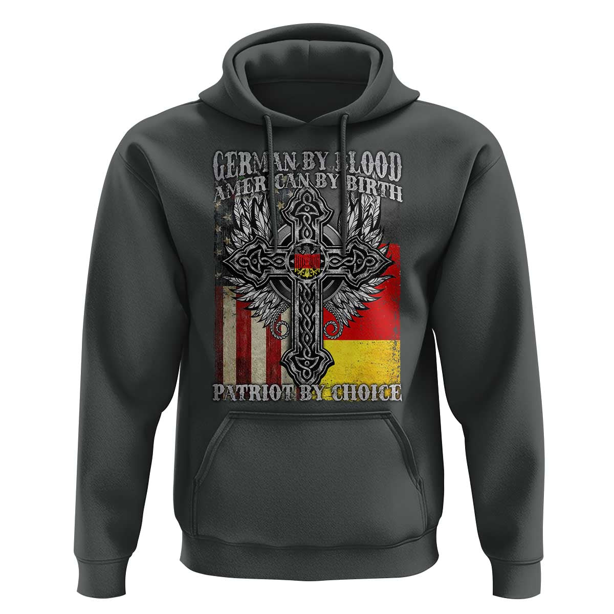 German By Blood American By Birth Patriot By Choice Hoodie German Americans - Wonder Print Shop