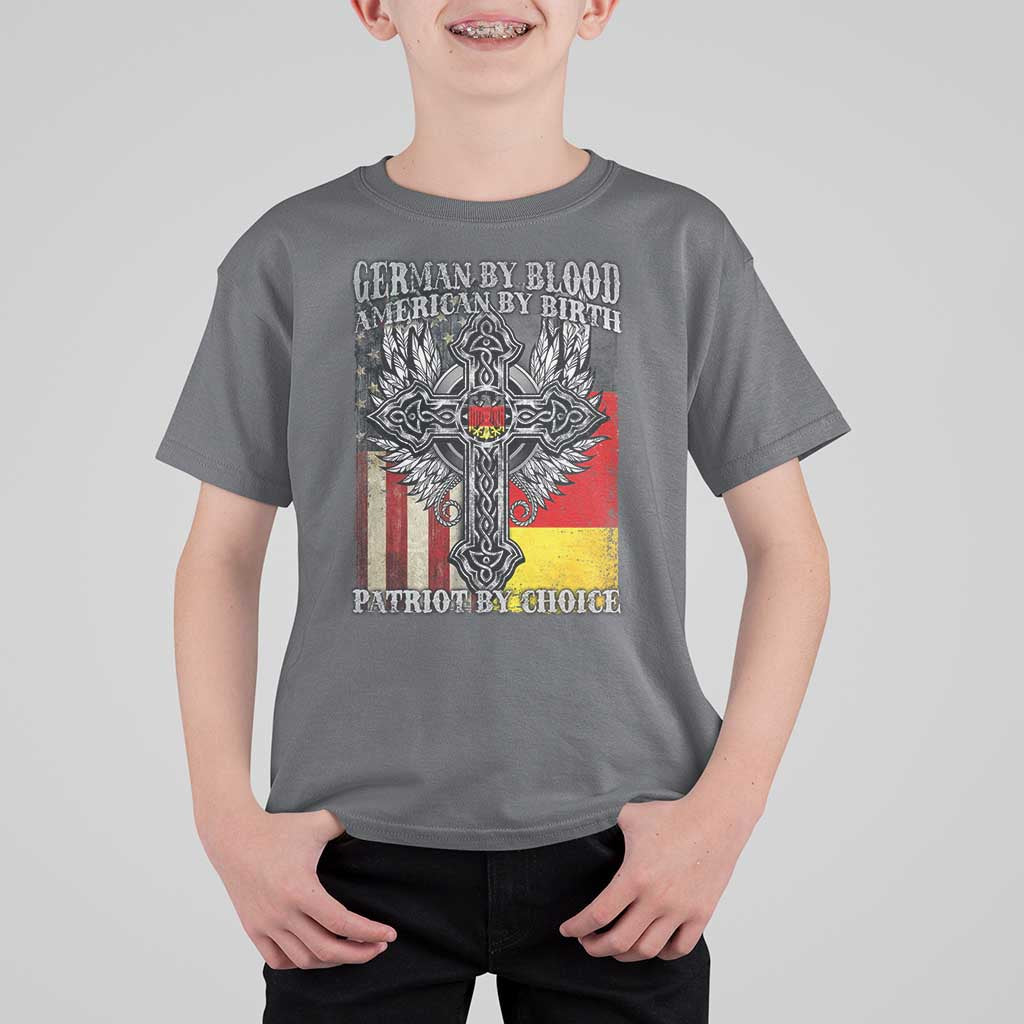 German By Blood American By Birth Patriot By Choice T Shirt For Kid German Americans - Wonder Print Shop