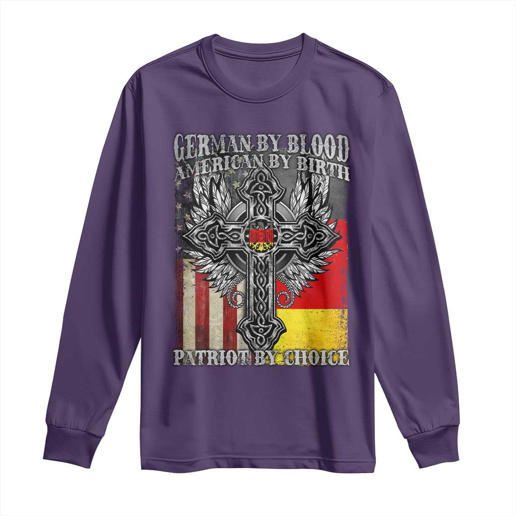 German By Blood American By Birth Patriot By Choice Long Sleeve Shirt German Americans - Wonder Print Shop