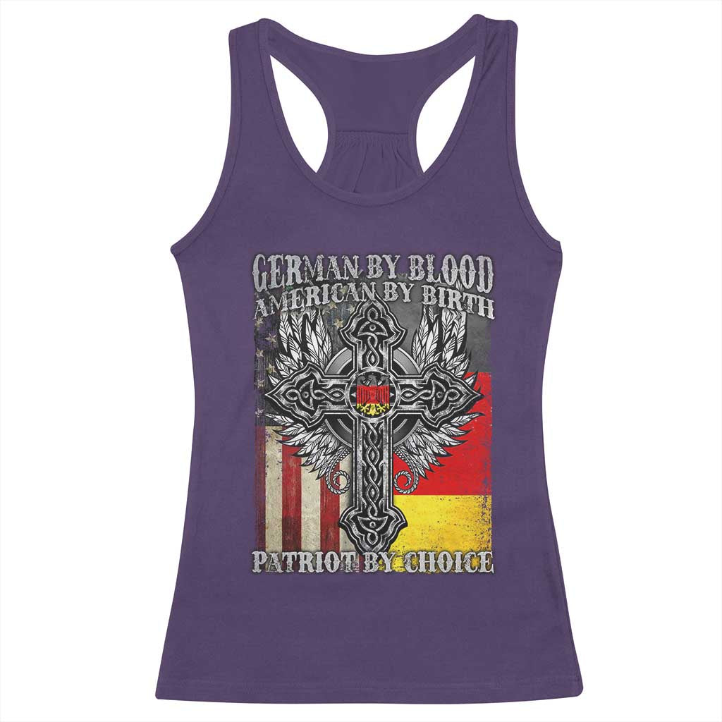 German By Blood American By Birth Patriot By Choice Racerback Tank Top German Americans - Wonder Print Shop